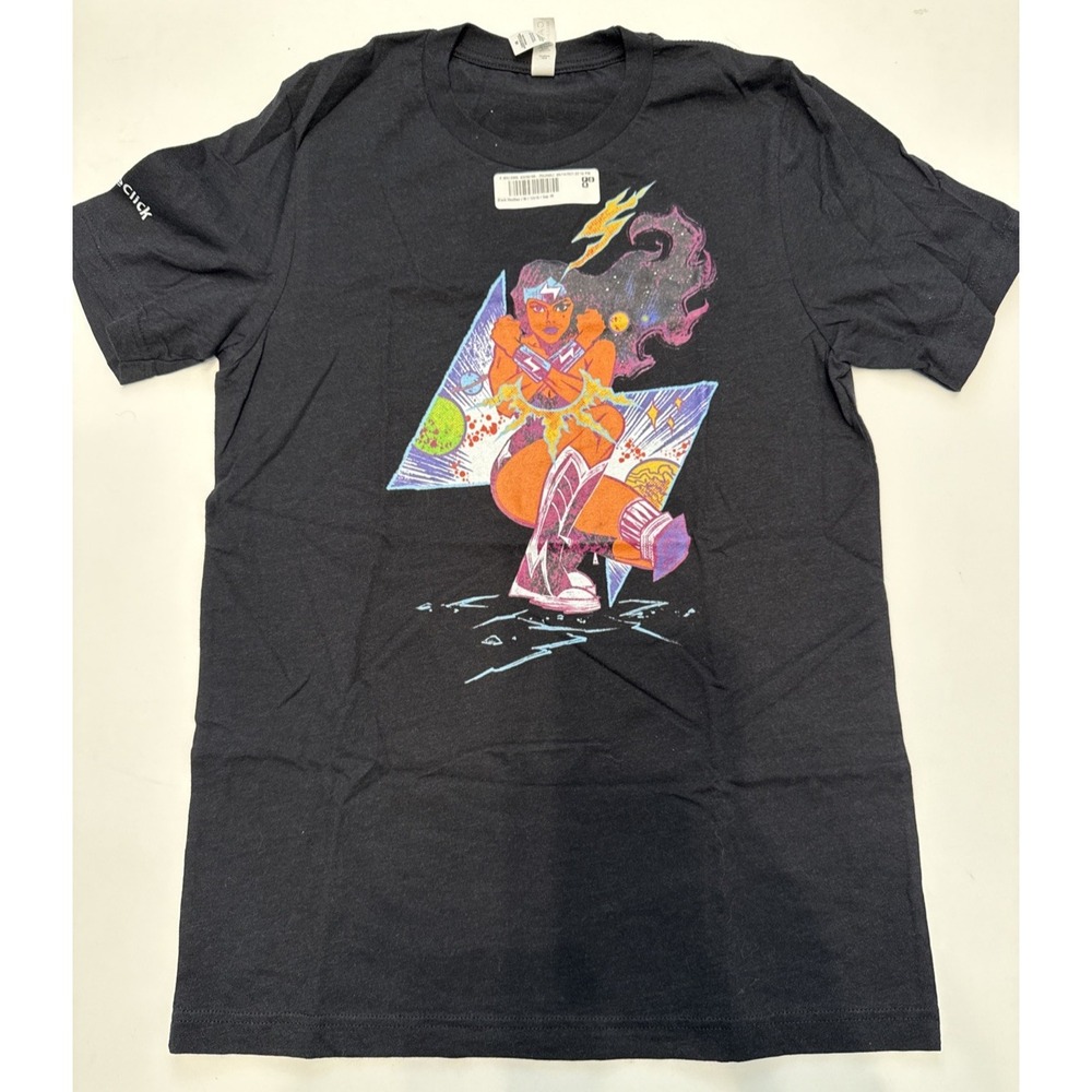 NEW Bolt Collective Thunderstruck T-Shirt Halloween Black Heather - Medium